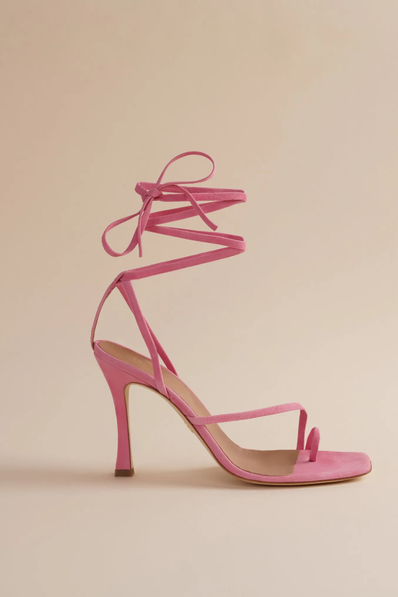 Bike Shoe In Flamingo Pink Suede