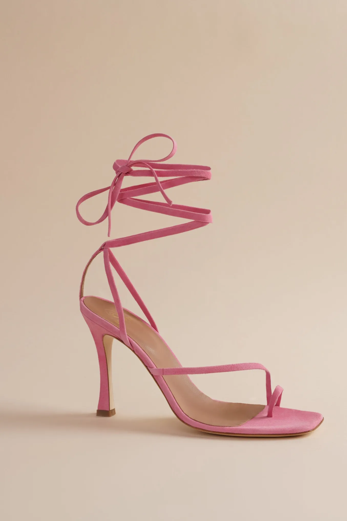 Bike Shoe In Flamingo Pink Suede