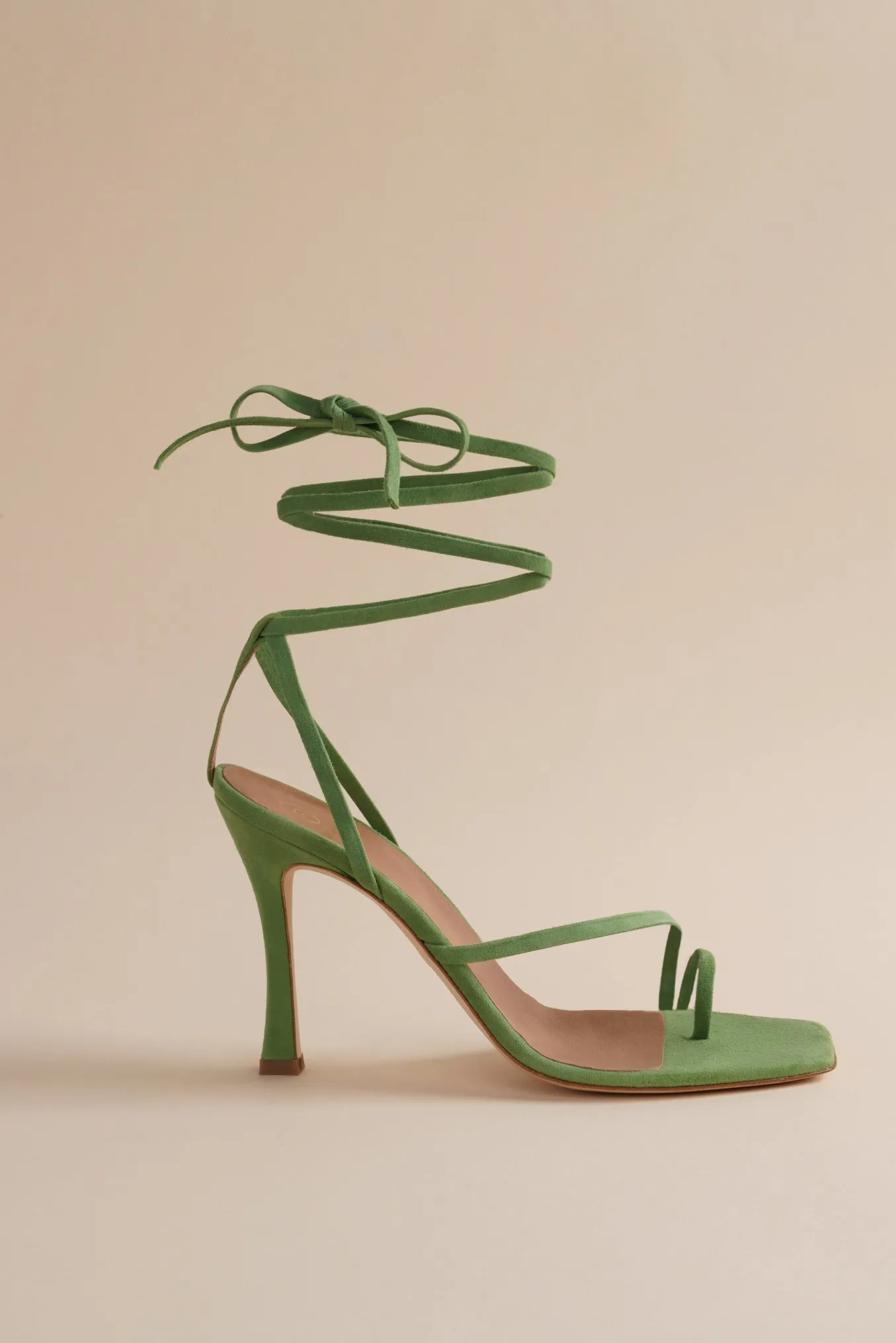 Bike Shoe In Green Suede